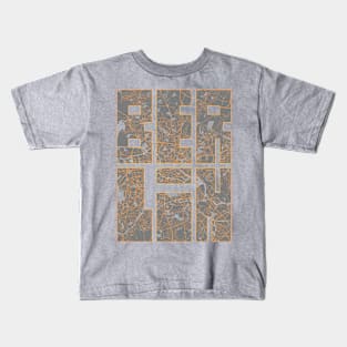 Berlin, Germany City Map Typography - Bauhaus Kids T-Shirt